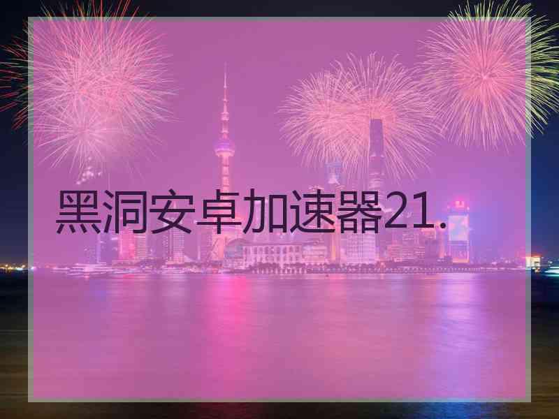 黑洞安卓加速器21.